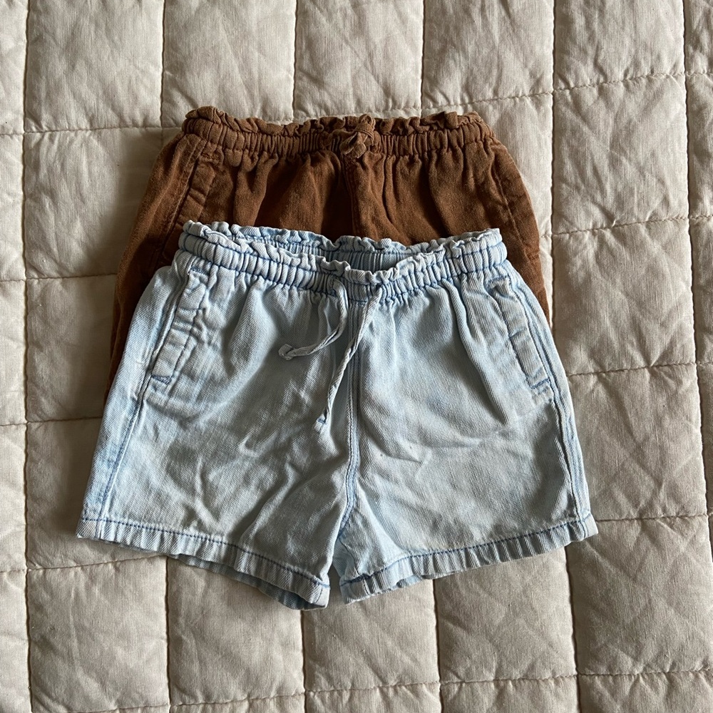 Brown and Light Blue Casual Shorts Set - Old Navy shorts 2T